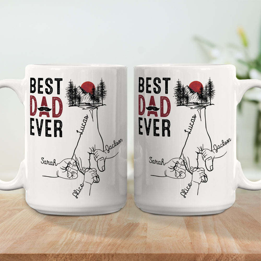 Custom Father's Day, Special Gift for Dad & Grandpa • Best Dad Ever - Personalized Coffee Mug