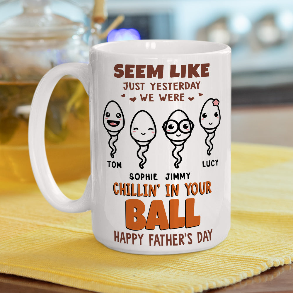 Custom Christmas & Birthday Keepsake Gift • Chilling in your ball - Personalized Coffee Mug