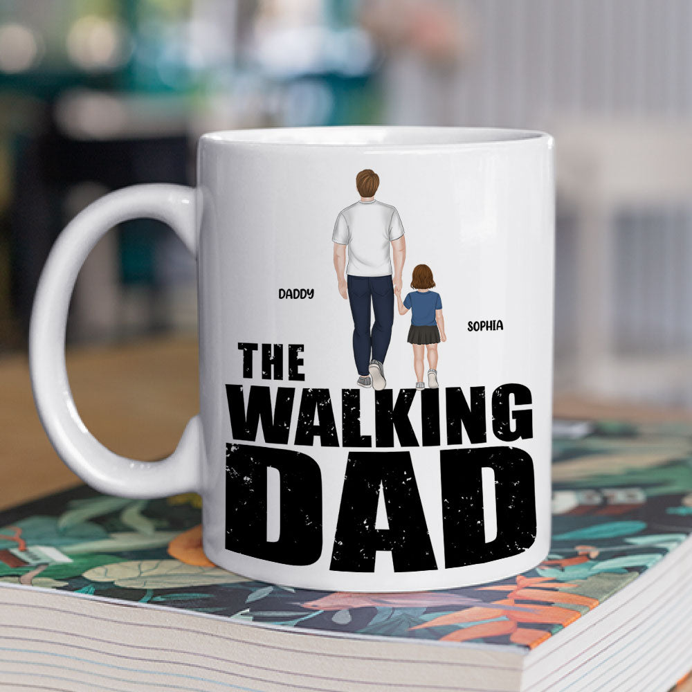 Custom Father's Day, Special Gift for Dad & Grandpa • The Walking Dad - Personalized Coffee Mug