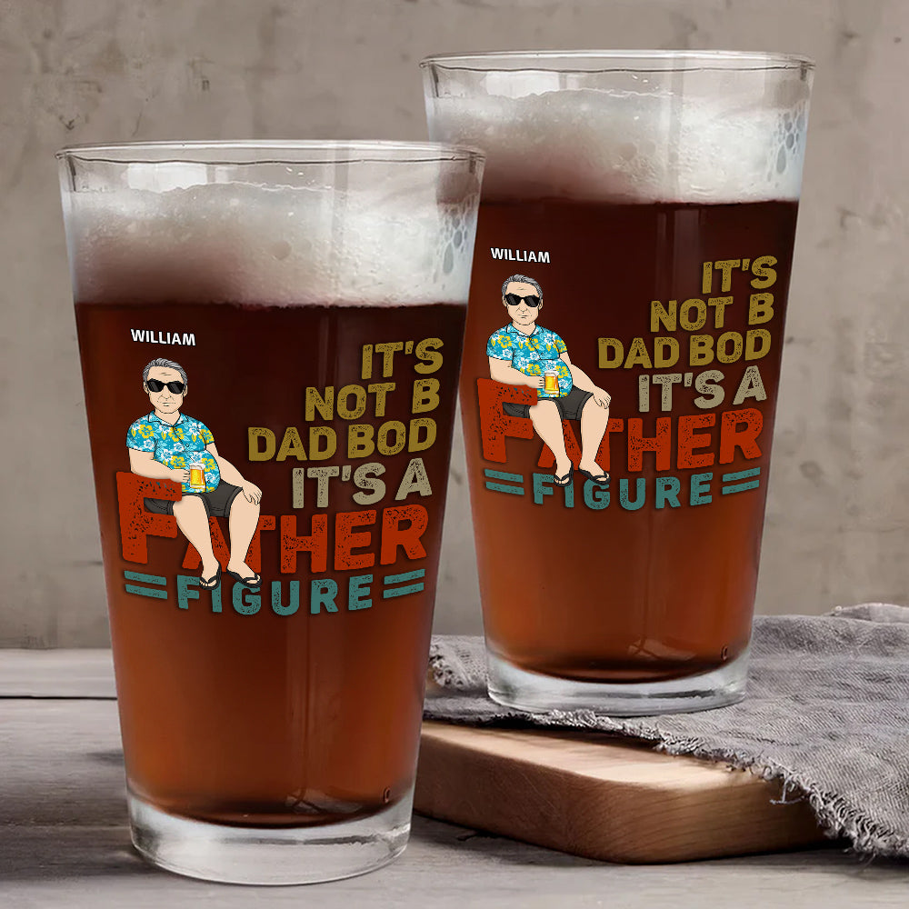It Is A Father Figure - Personalized Beer Glass