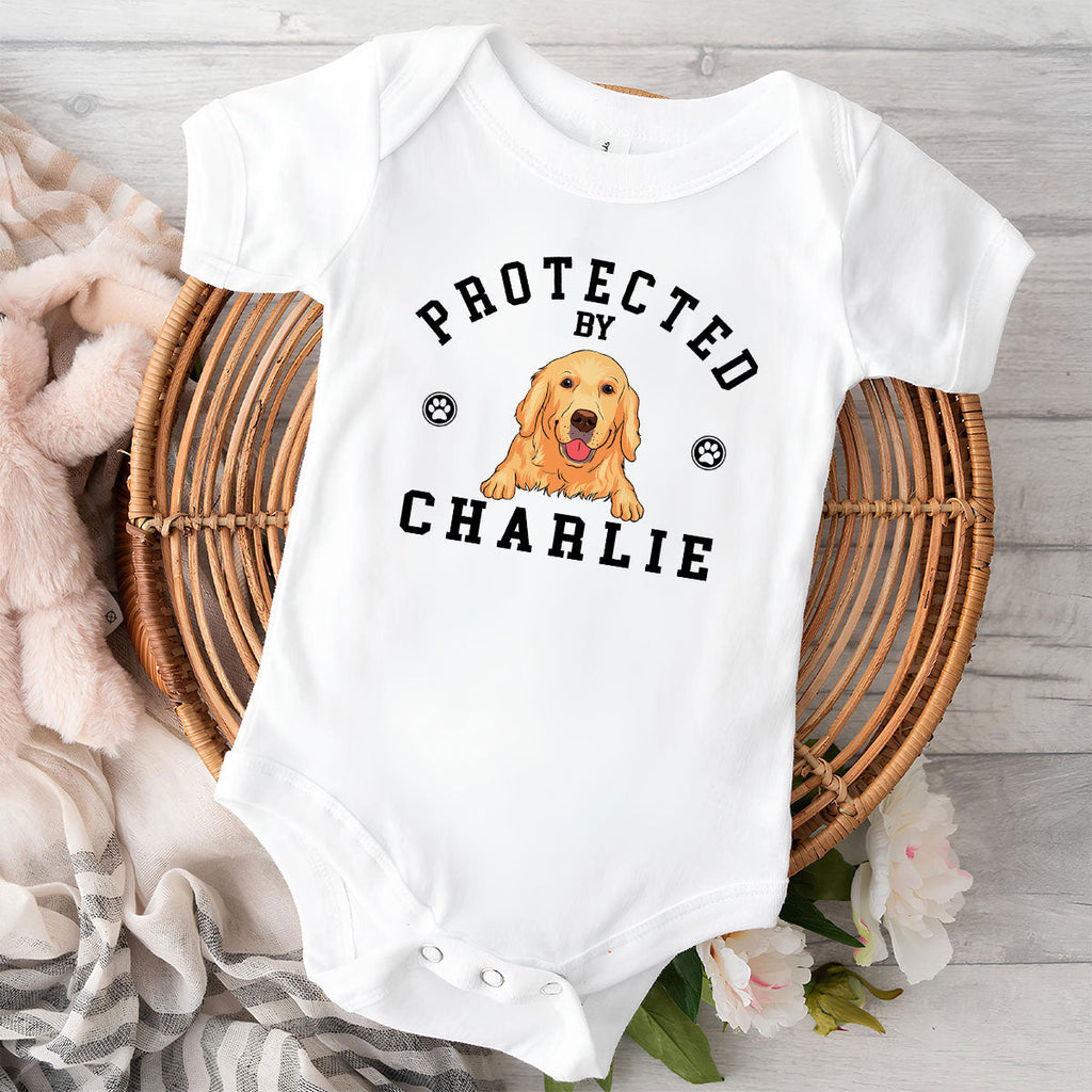 Protected By Pets - Personalized Baby Onesie