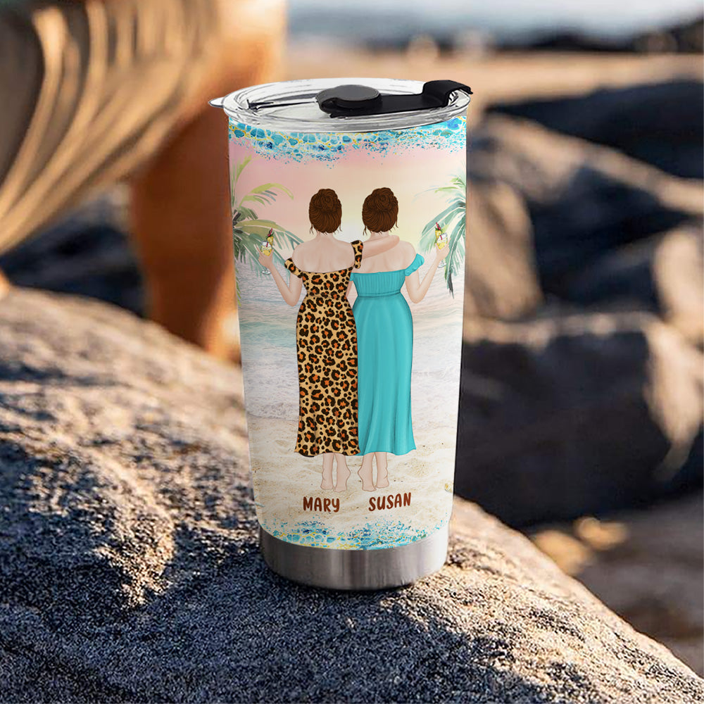 Custom Christmas Birthday Gifts For Sister, Friend • Were Trouble When Were Together - Personalized Tumbler