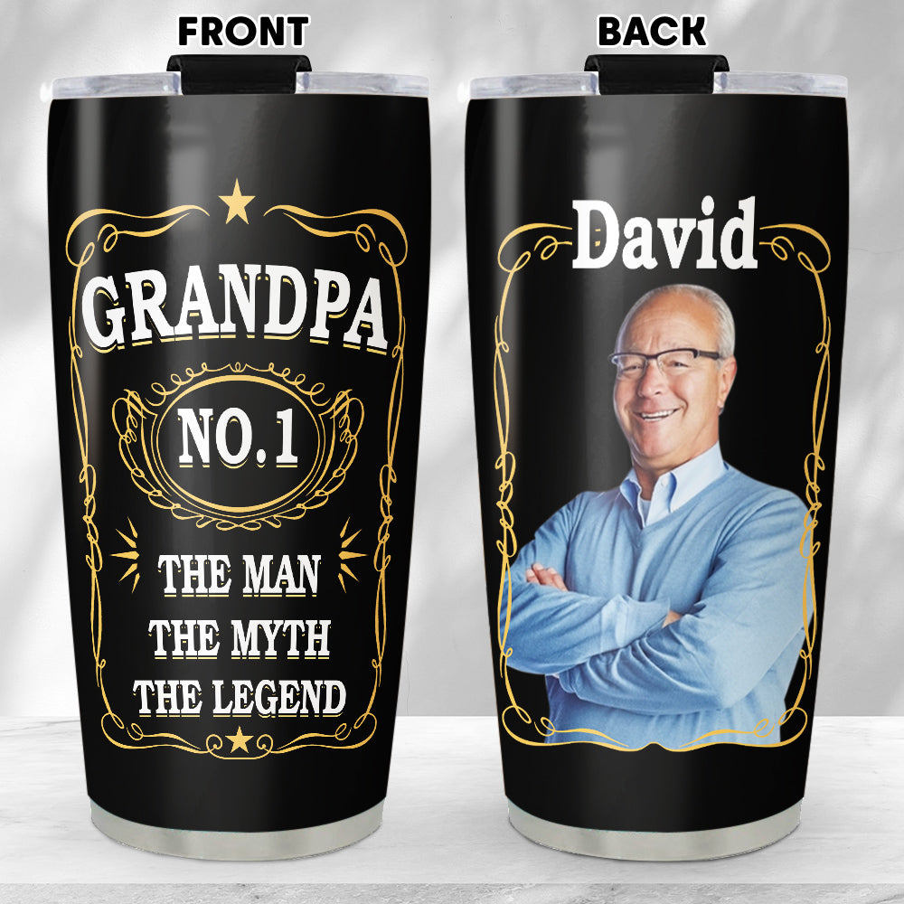 Custom Photo Christmas Birthday Gifts For Dad • No 1 Dad - Personalized Tumbler