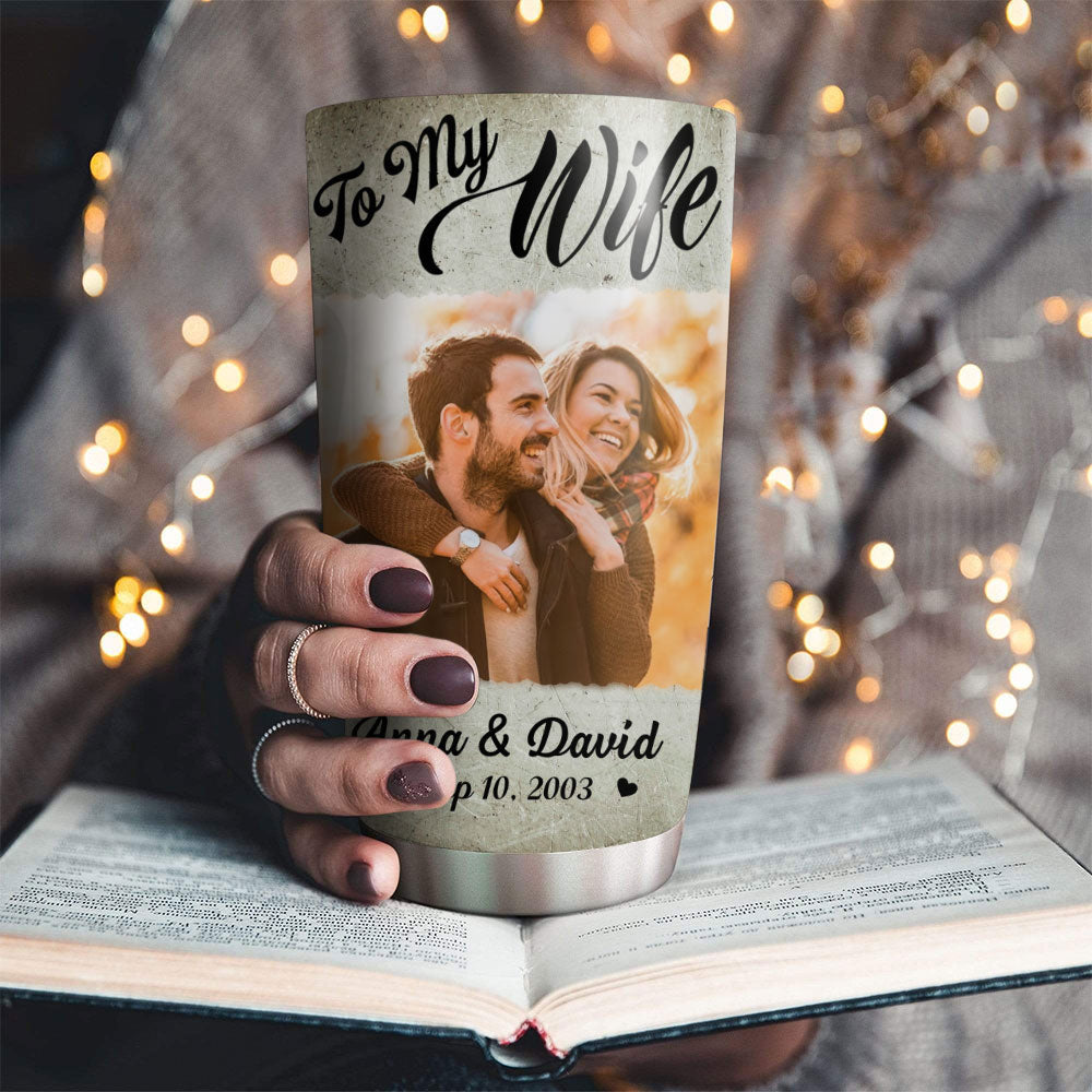 Custom Christmas Anniversary Gifts For Wife • My Missing Piece - Personalized Tumbler