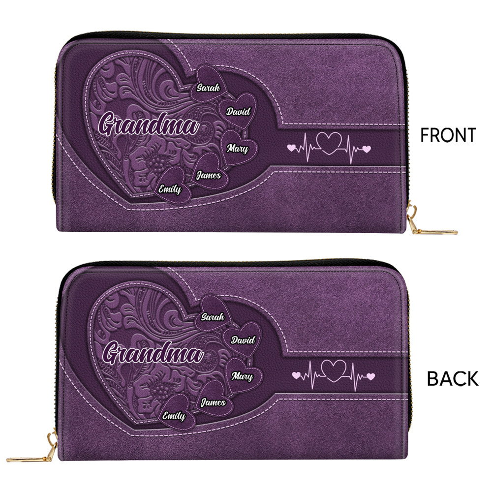 Grandma Sweetheart - Personalized Leather Wallet