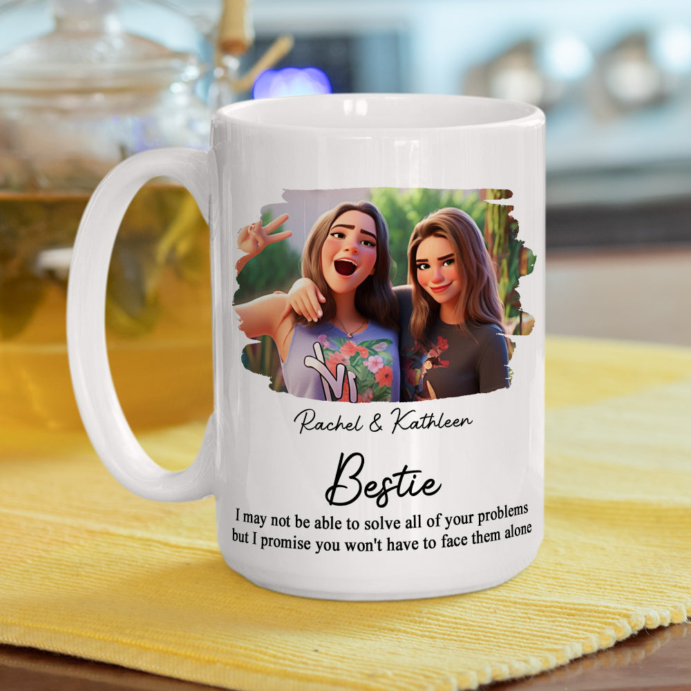 Custom Photo Best Friend, Christmas & Birthday Friendship Keepsake Gift • Friendship Forever Keepsake - Personalized Coffee Mug