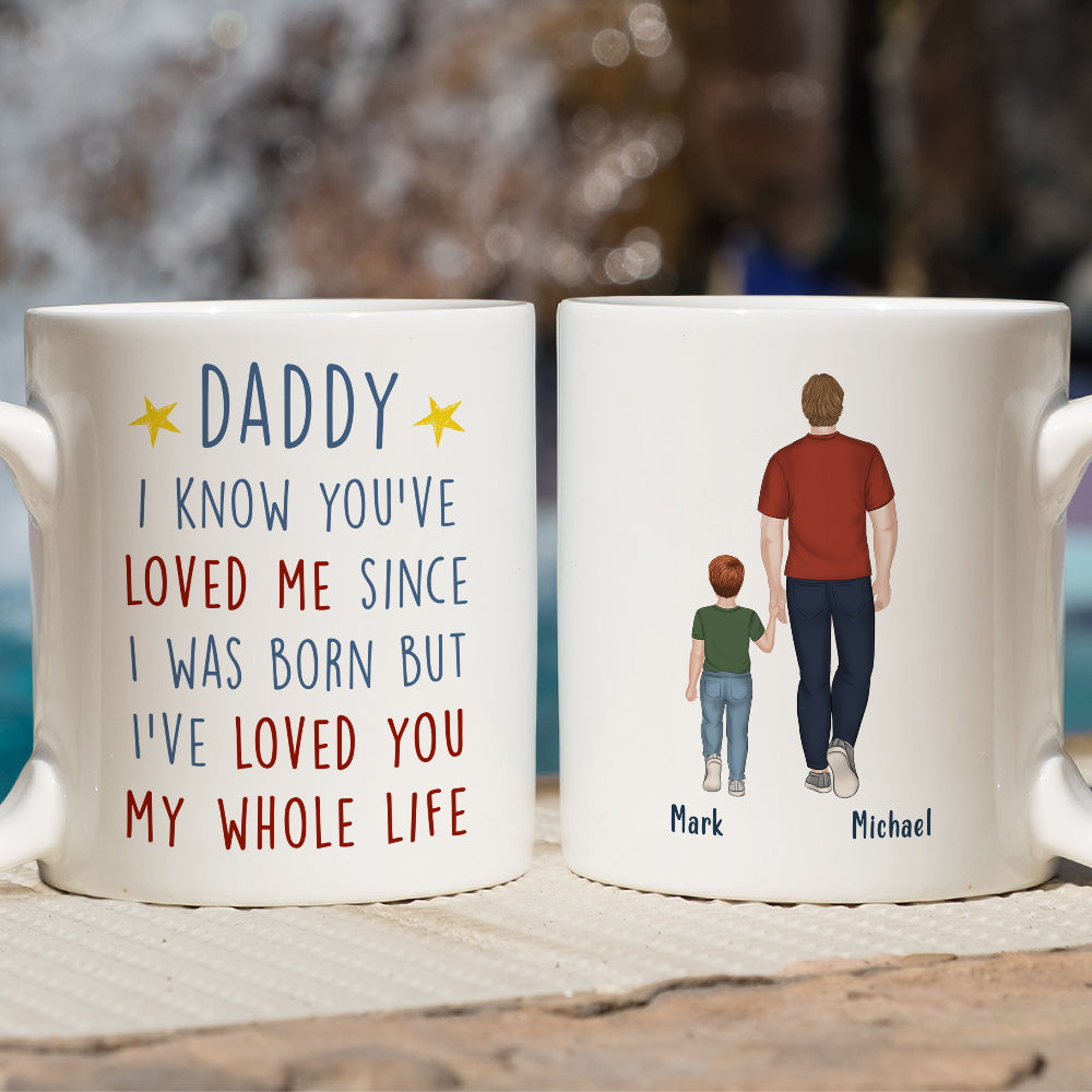Custom Christmas & Birthday Gift for Dad • Love Between Dad And Kids - Personalized Coffee Mug