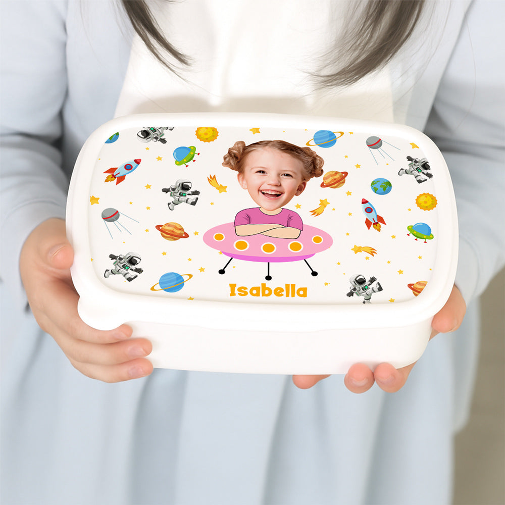 Astronaut In Space - Personalized Lunch Box