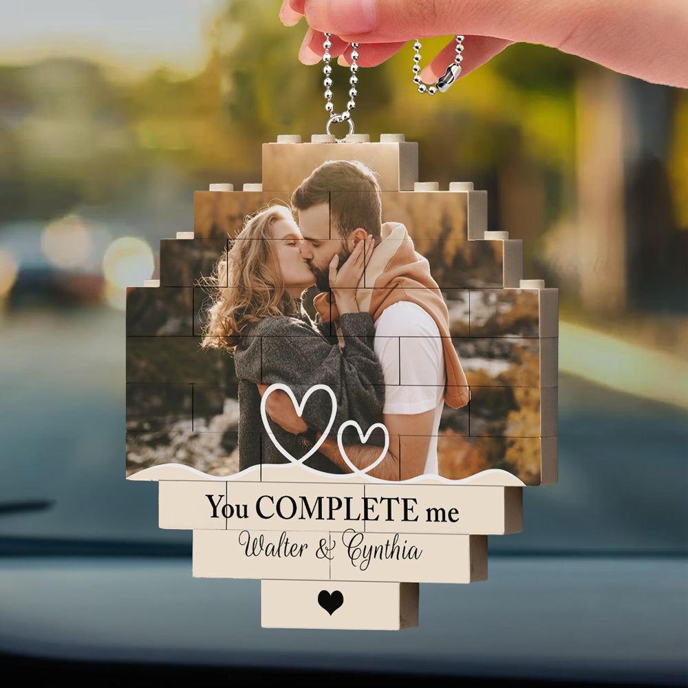 In My Heart - Personalized Puzzle Car Ornament