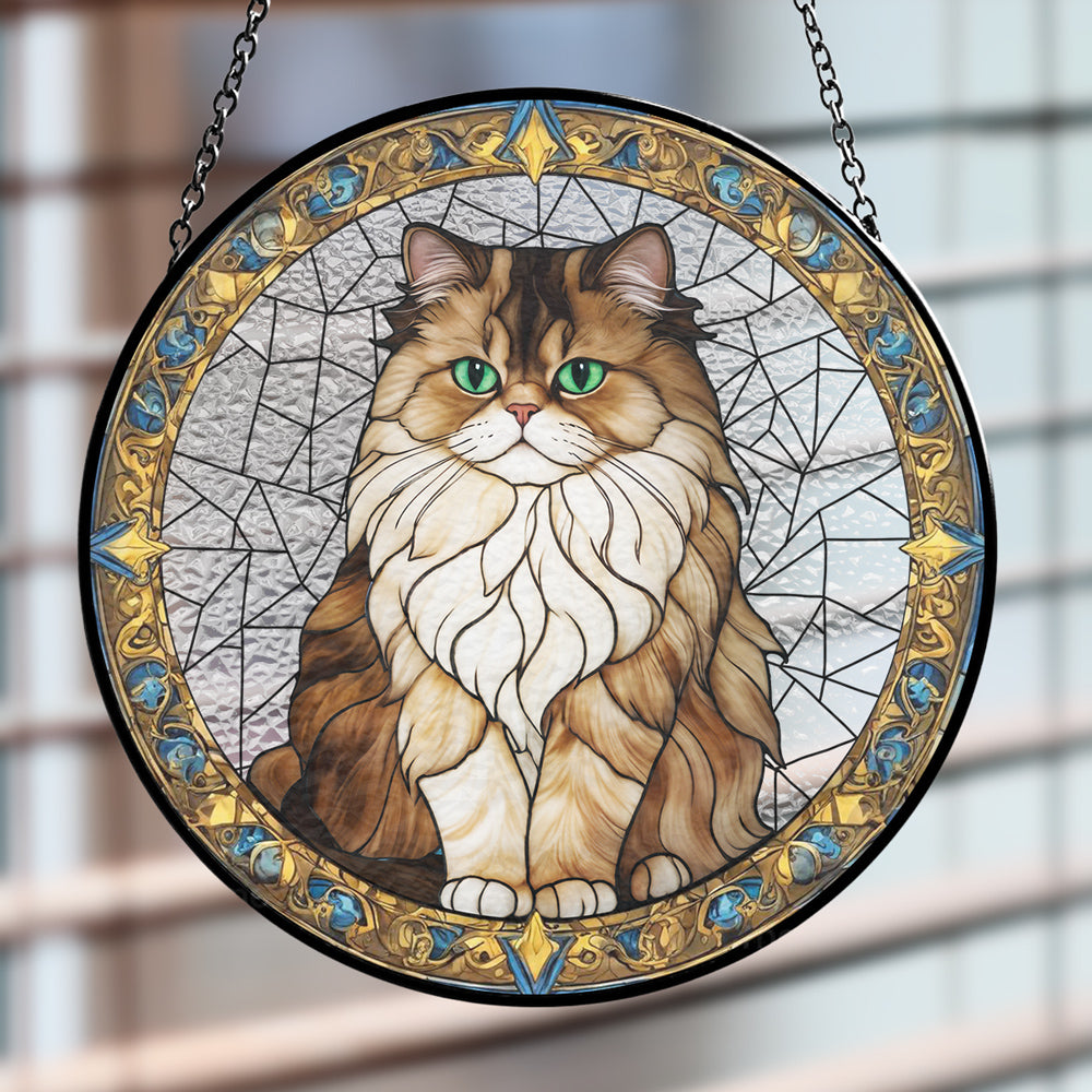 Custom Photo Hanging Decor, Birthday Housewarming Gift • Circle Pet Face - Personalized Window Hanging Suncatcher