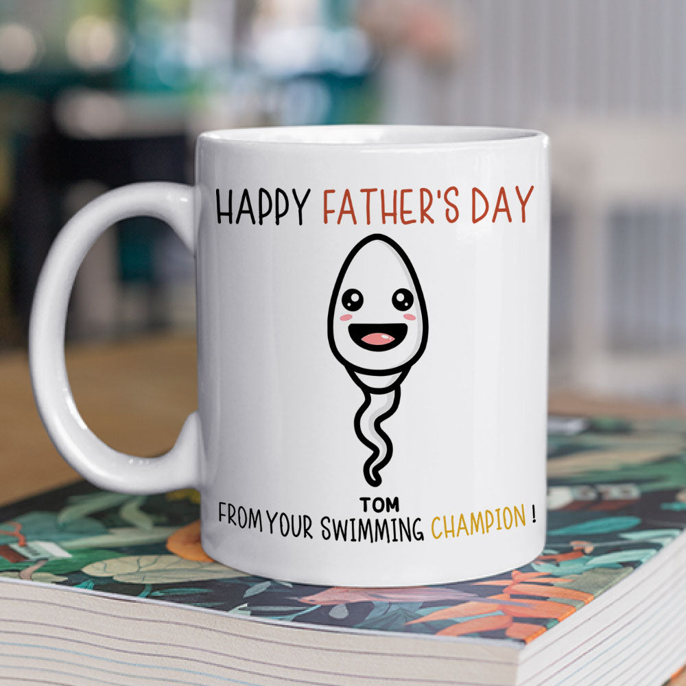 Custom Christmas & Birthday Gift for Dad • From Your Swimming Champions - Personalized Mug