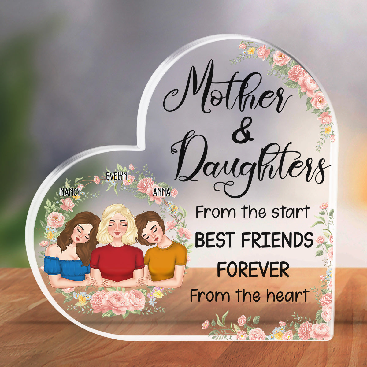 Custom Decor for Mom, Special Gift for Mother • Best Friends Forever - Personalized Acrylic Plaque