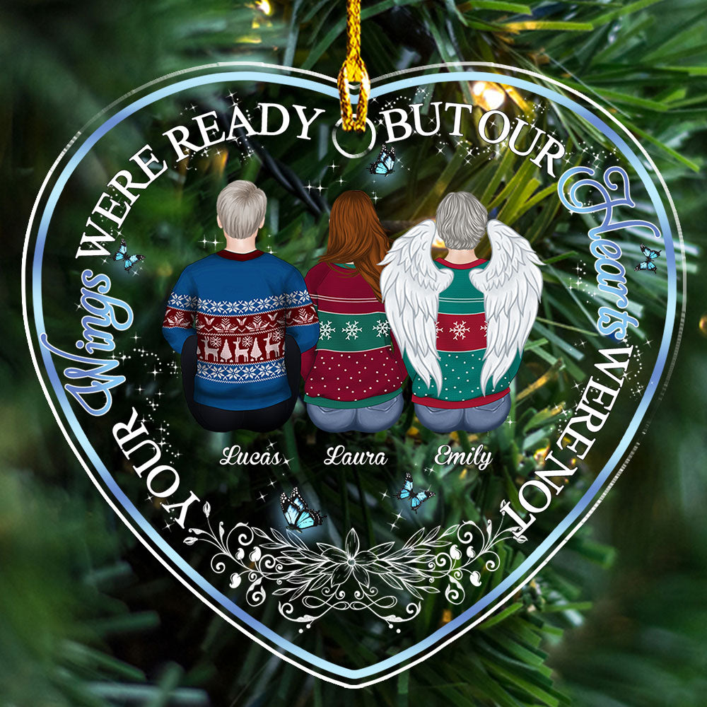 Custom Family Ornament, Christmas Gift for Family Members •  Always On Our Minds - Personalized Acrylic Ornament