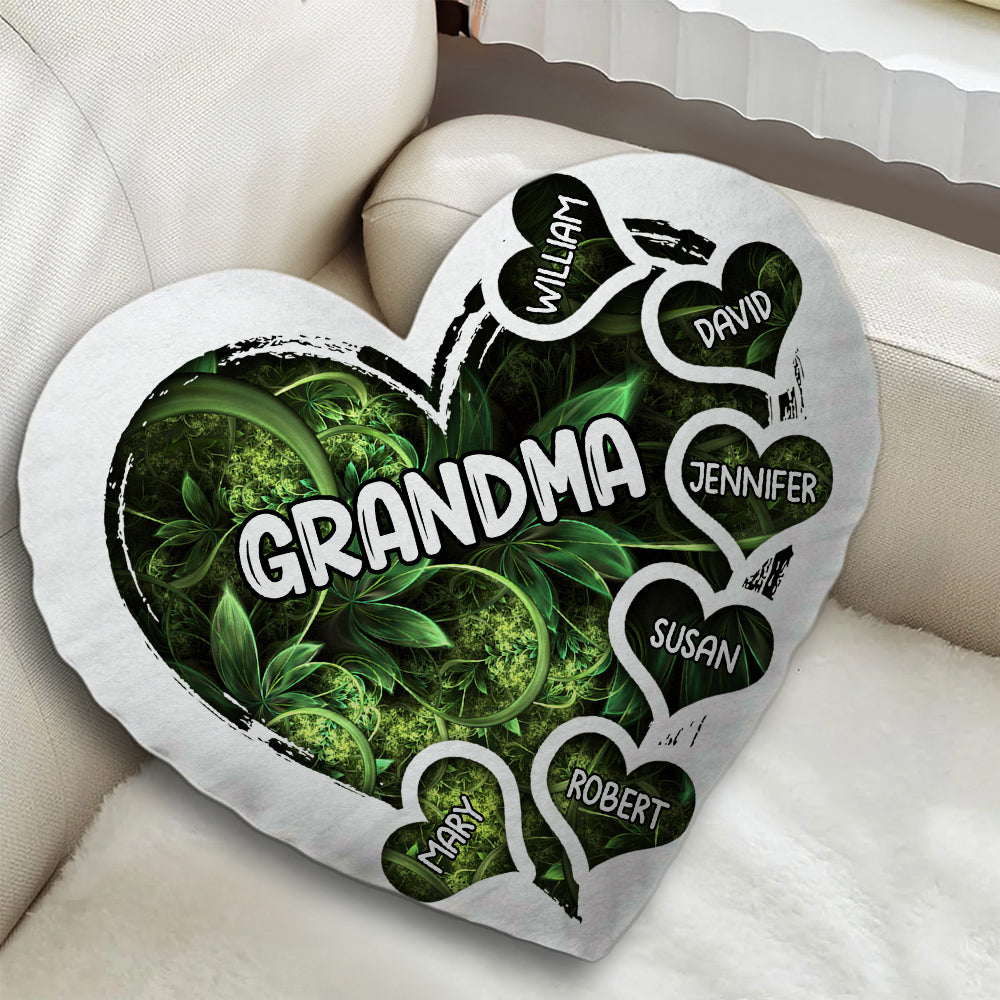 Heart Of Grandma - Personalized Shaped Pillow