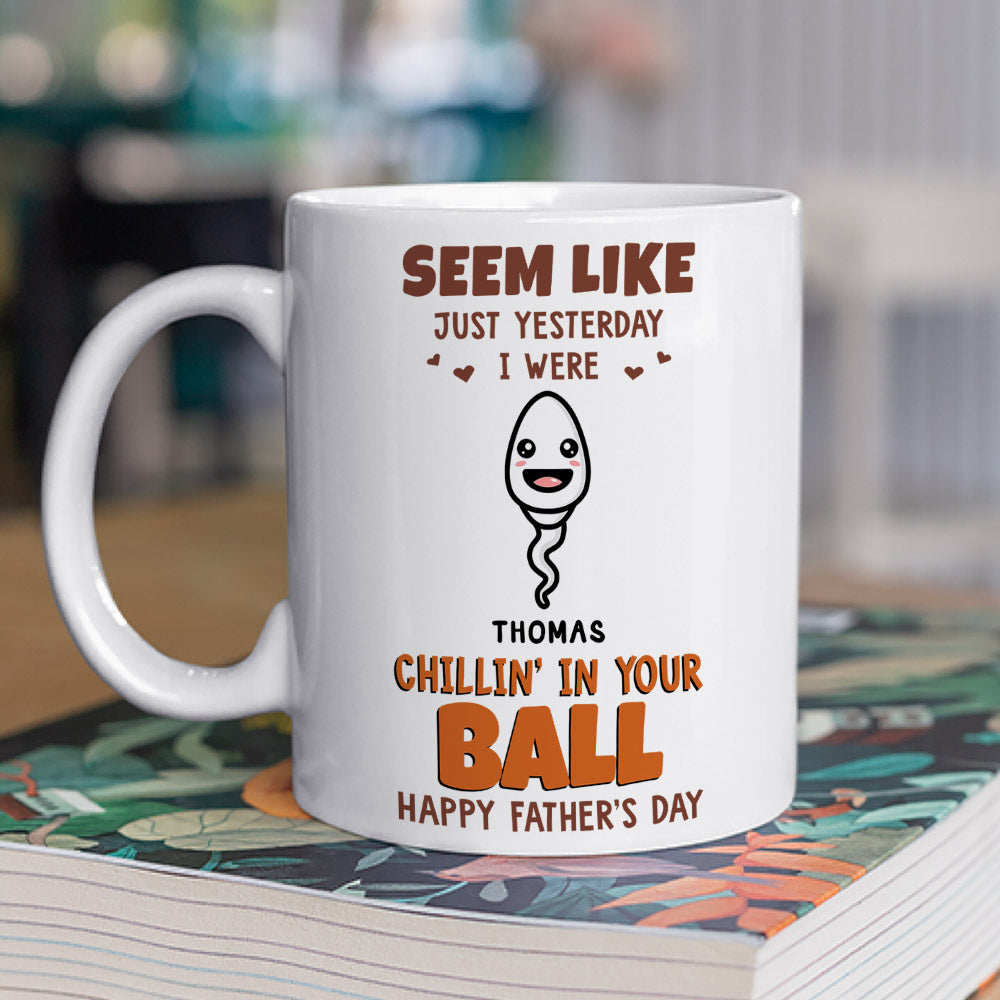 Custom Christmas & Birthday Keepsake Gift • Chilling in your ball - Personalized Coffee Mug