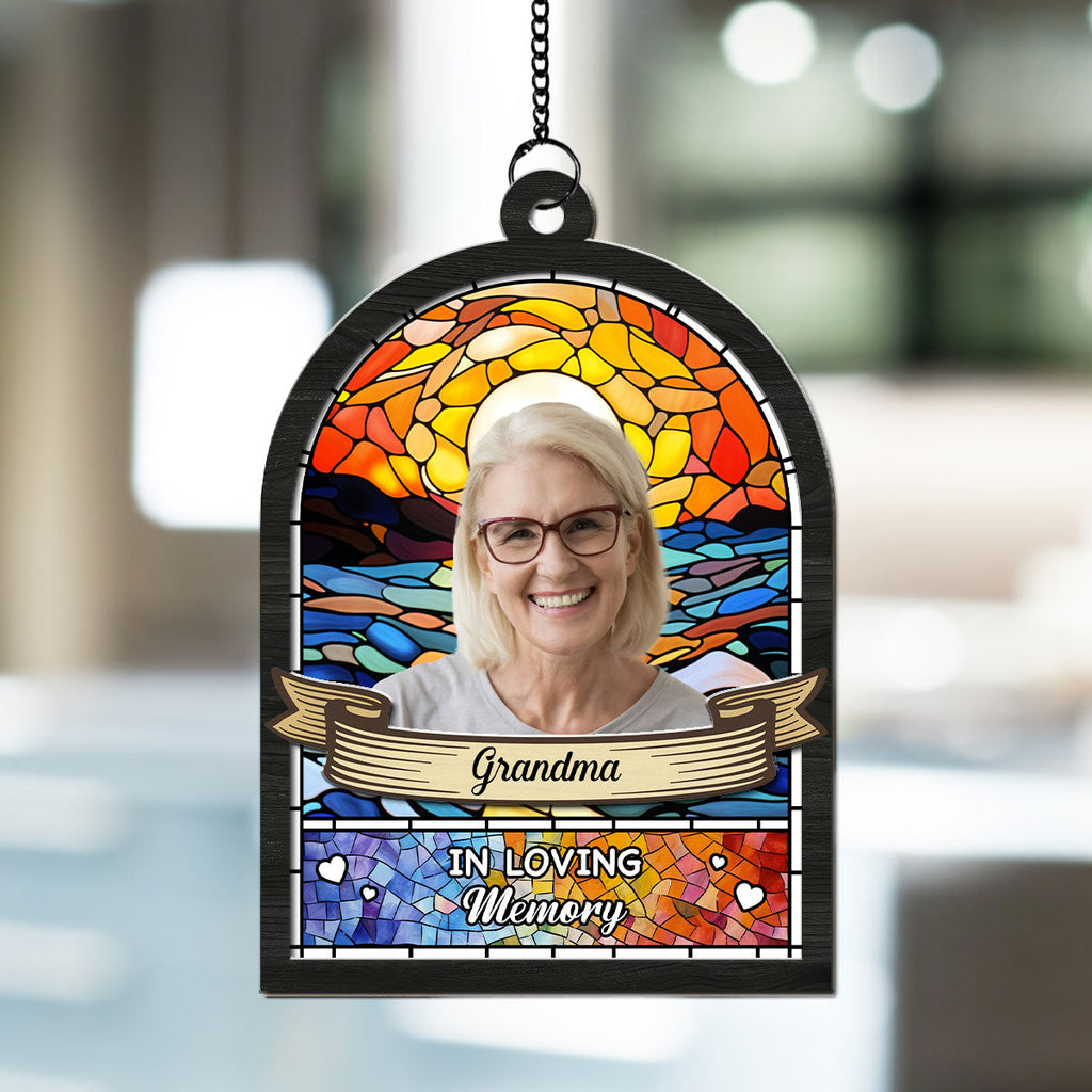 Custom Photo Memorial Hanging Decor, Remembrance Keepsake • Photo I Will Always Remember You - Personalized Suncatcher