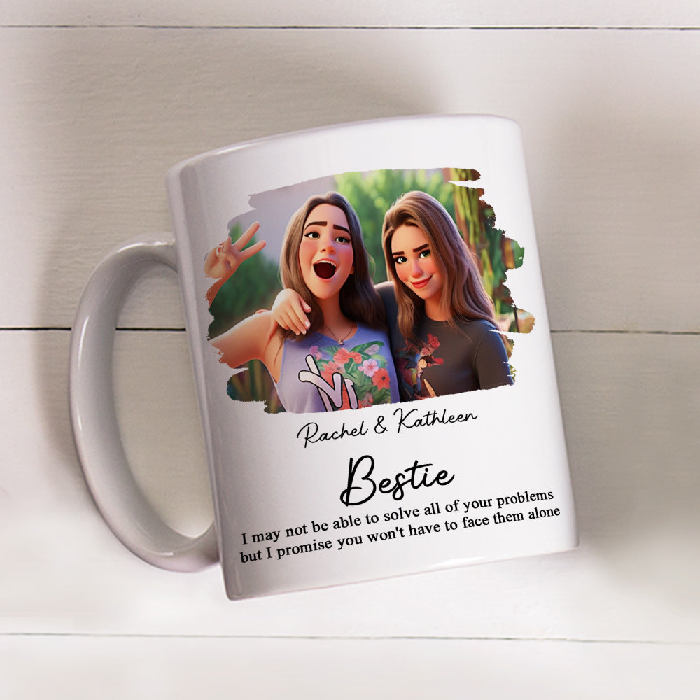 Custom Photo Best Friend, Christmas & Birthday Friendship Keepsake Gift • Friendship Forever Keepsake - Personalized Coffee Mug