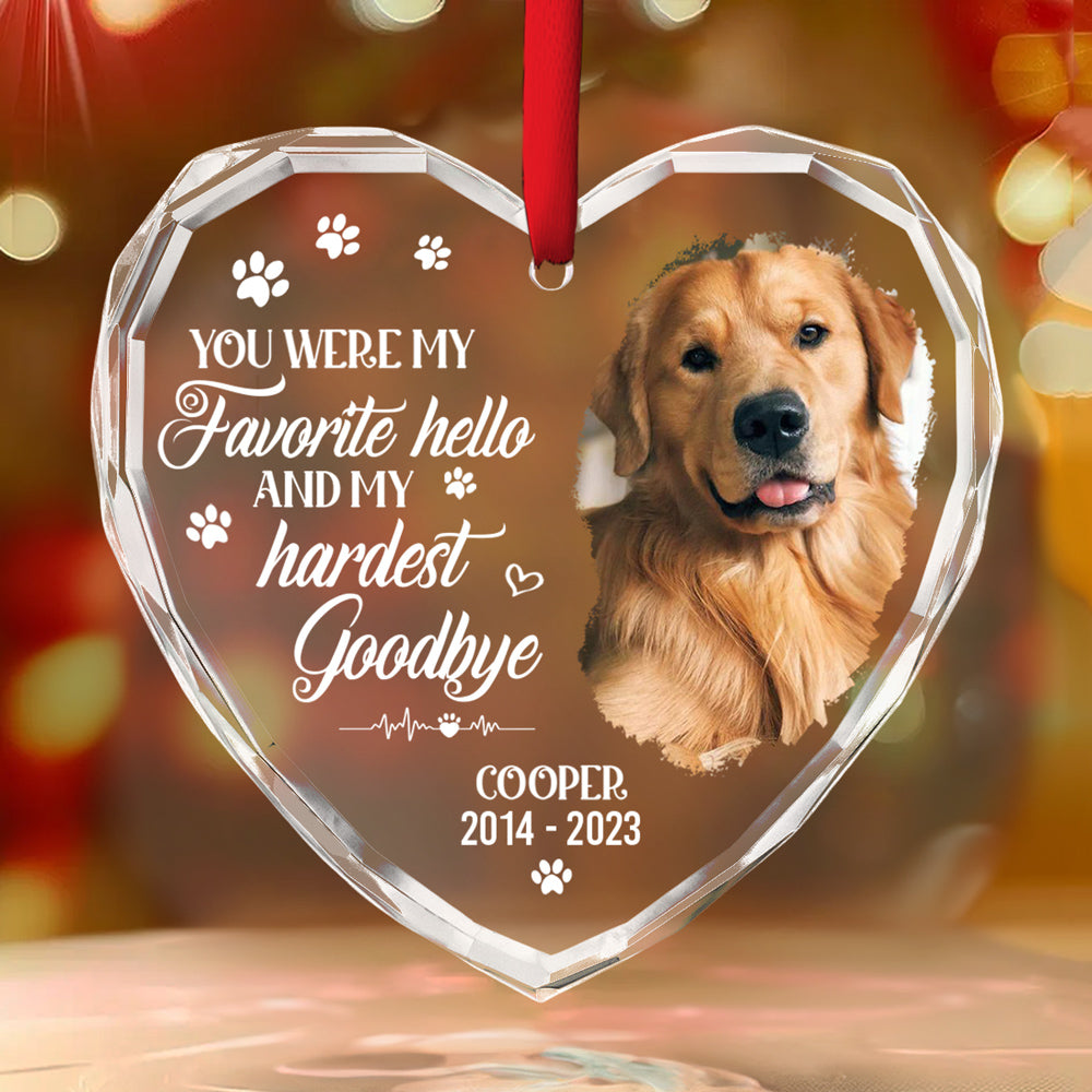Custom Photo Memorial Christmas Ornament, Sympathy Keepsake • You Would Have Lived Forever - Personalized Glass Ornament