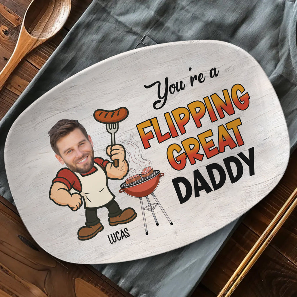 Best Flipping Dad - Personalized Platter
