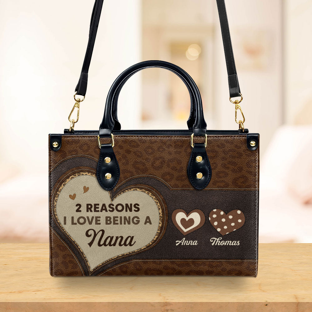 The Reason I Smile Every Day - Personalized Leather Bag