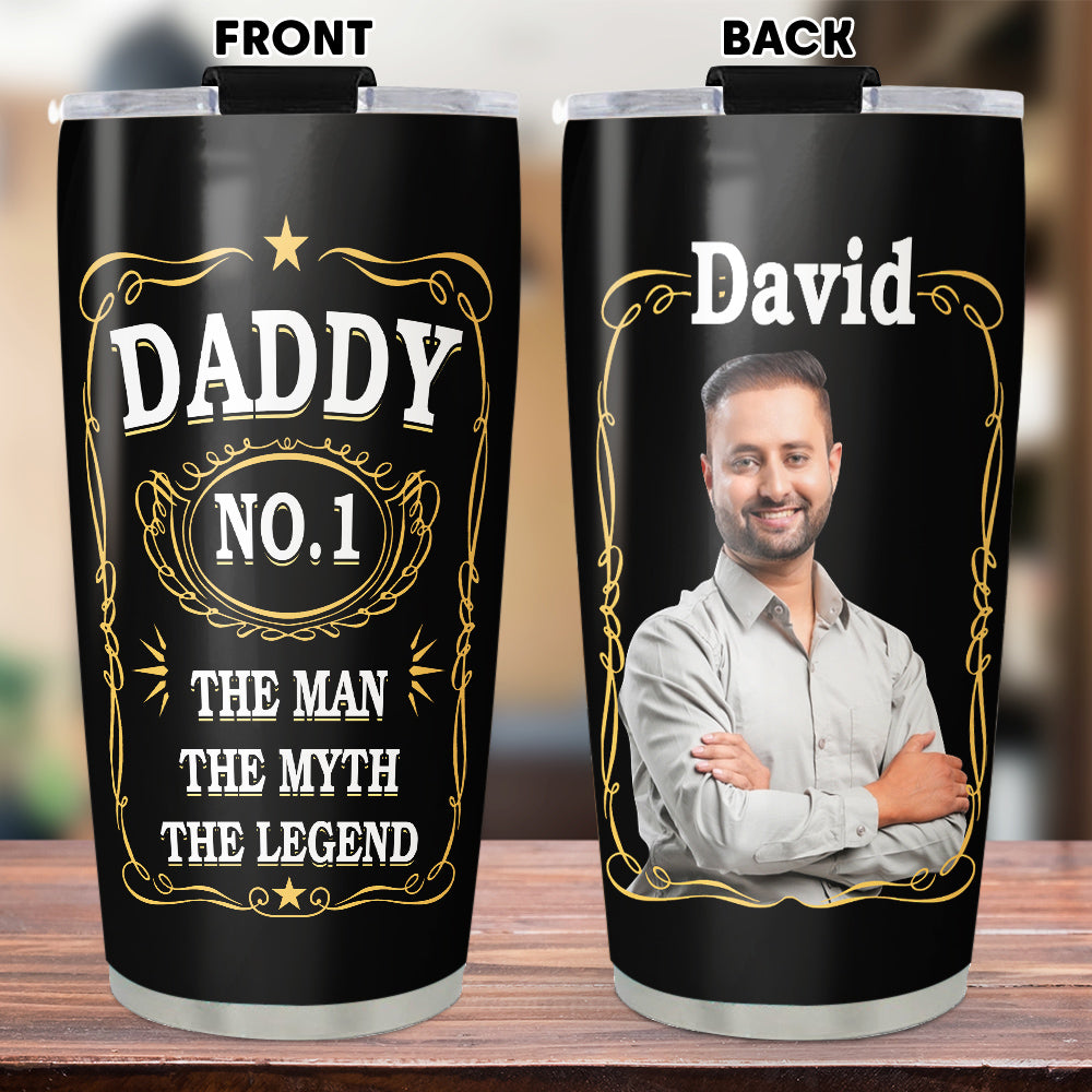 Custom Photo Christmas Birthday Gifts For Dad • No 1 Dad - Personalized Tumbler