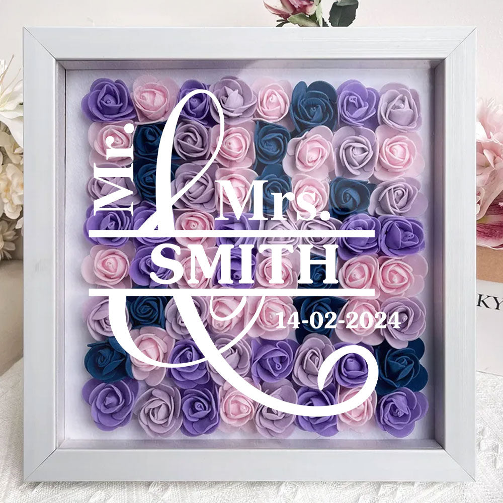 God Knew My Heart Needed You - Personalized Flower Shadow Box