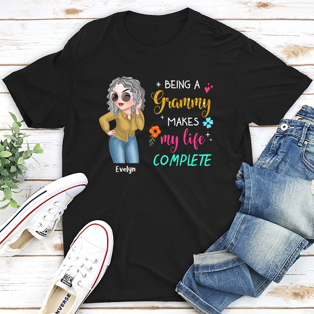 Custom Christmas & Birthday Gift for Grandma • Makes My Life Complete - Personalized Unisex T-shirt