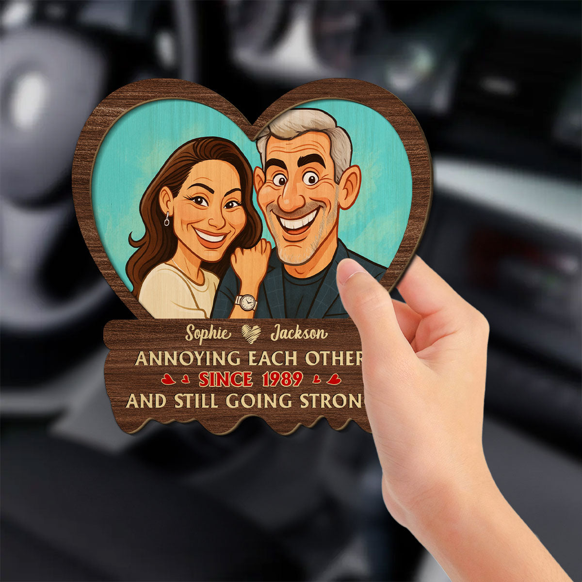 Husband And Wife Still Going Strong - Personalized Car Visor Clip