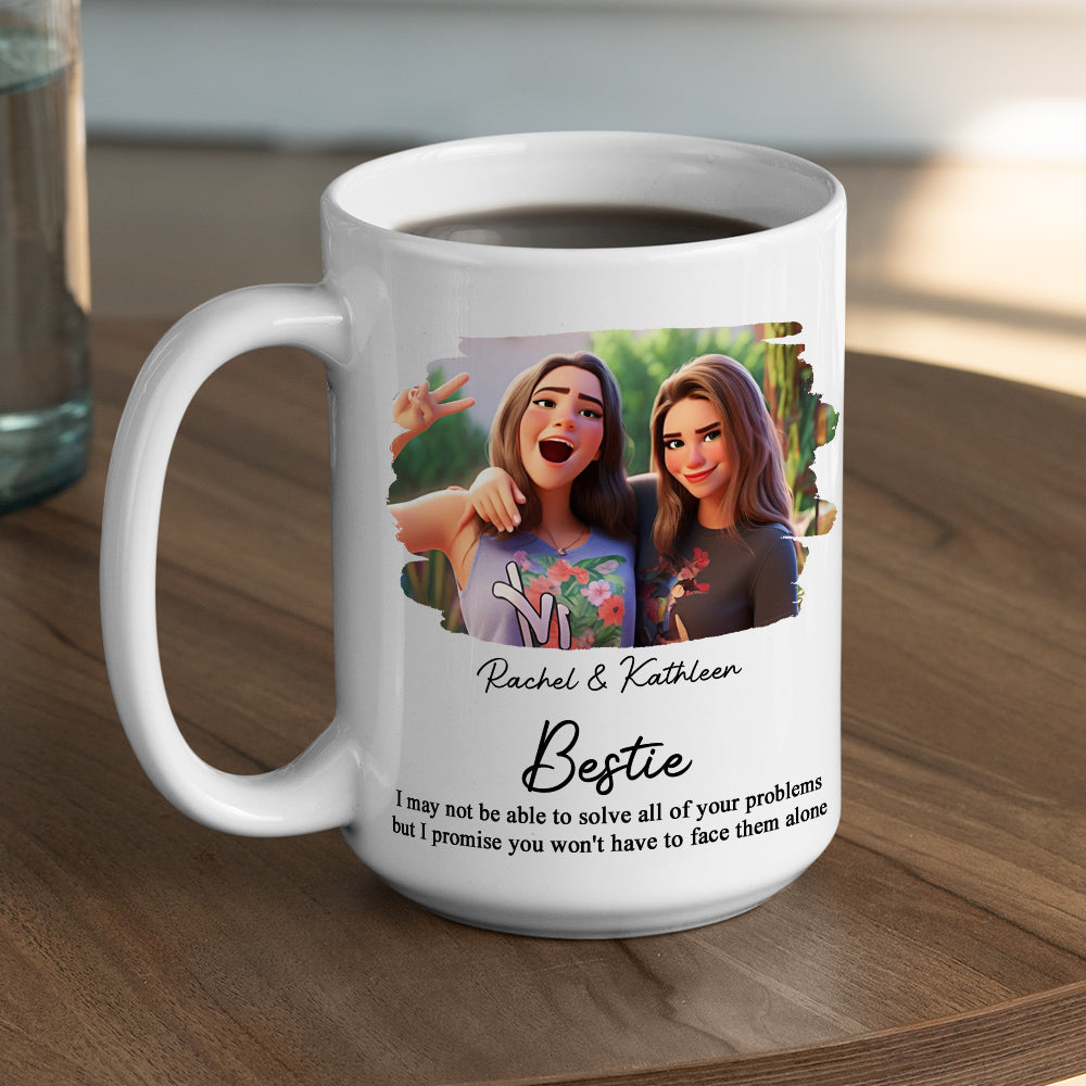 Custom Photo Best Friend, Christmas & Birthday Friendship Keepsake Gift • Friendship Forever Keepsake - Personalized Coffee Mug
