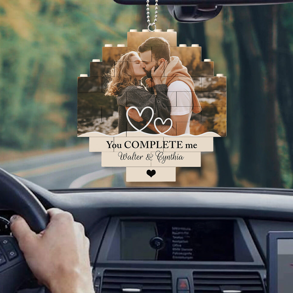 In My Heart - Personalized Puzzle Car Ornament