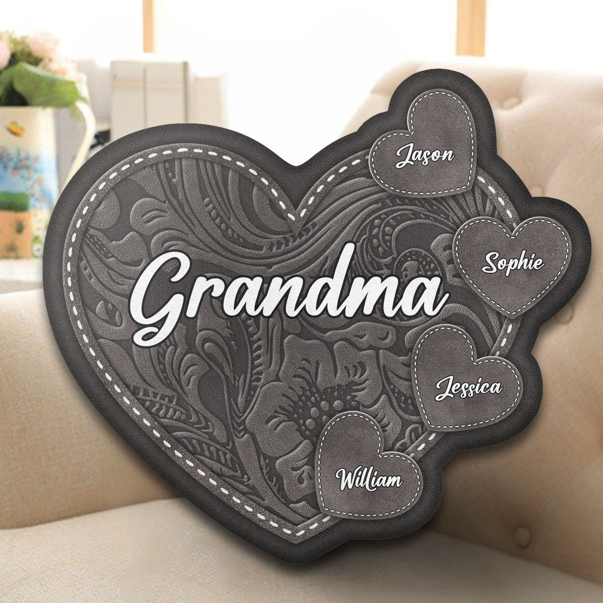 Best Grandma Ever - Personalized Shaped Pillow