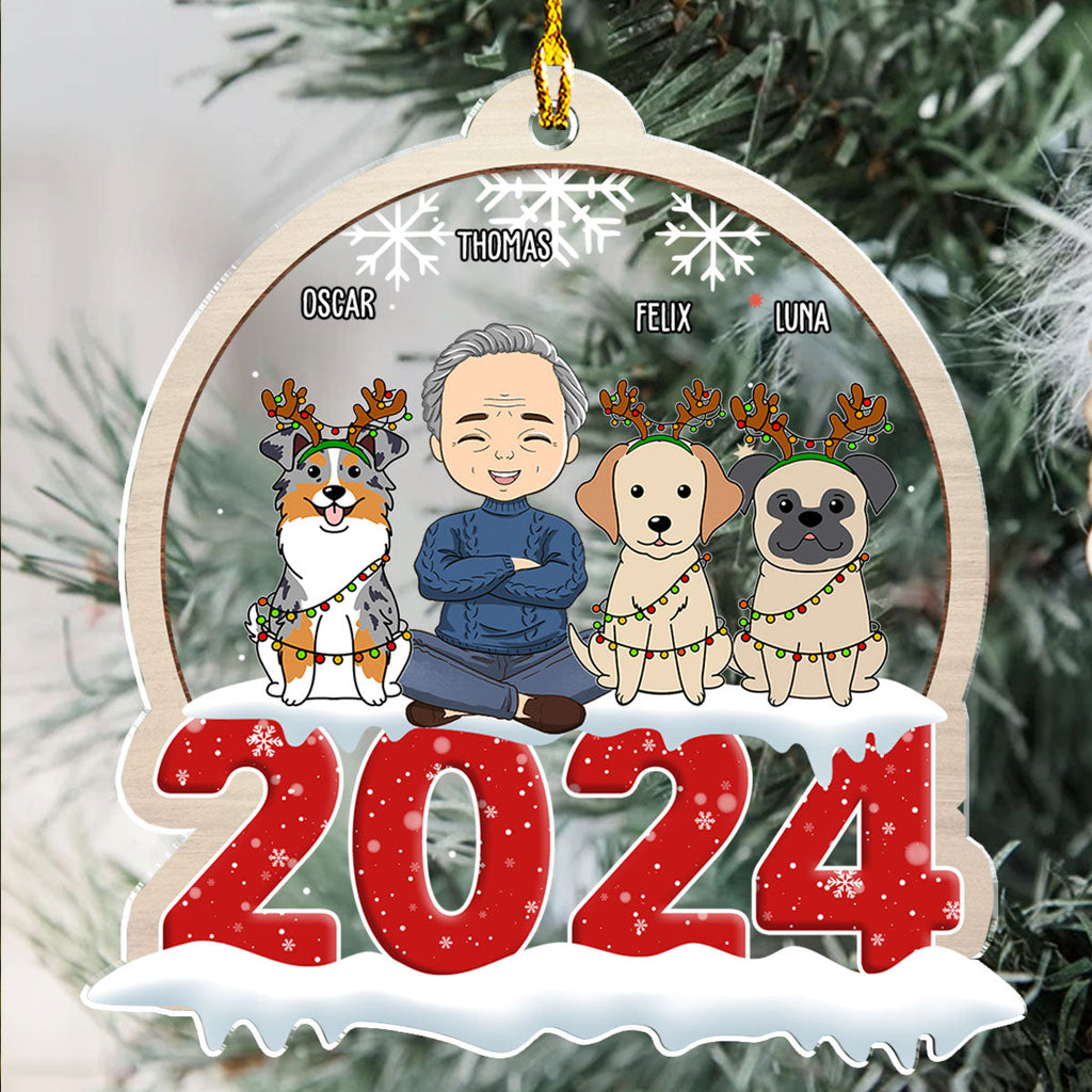 Custom Keepsake Christmas Ornament •  Pet Crystal Snow Globe - Personalized Acrylic Ornament