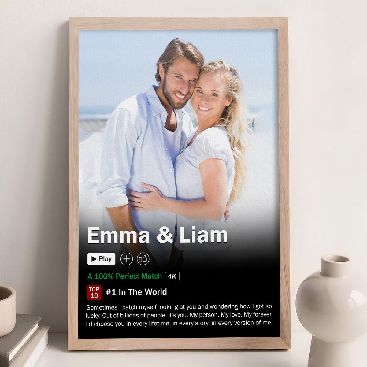 Movie Poster Romantic Couple - Personalized Poster