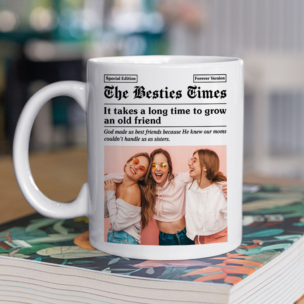 Custom Photo Best Friend, Christmas & Birthday Friendship Keepsake Gift • The BFF Times - Personalized Coffee Mug