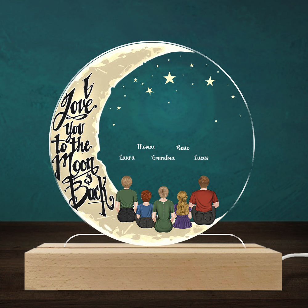 Custom Gift for Mom Grandma, Mother's Day Birthday • I Love You More Than Anything - Personalized LED Light