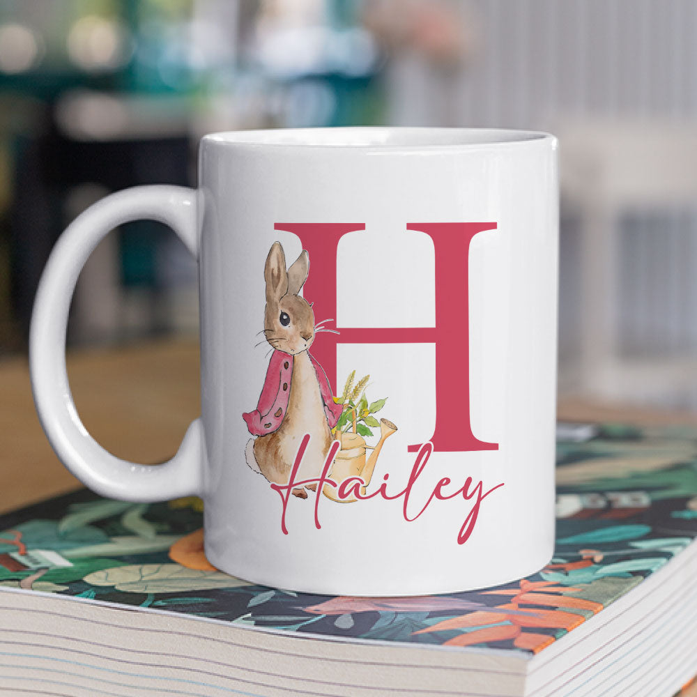 Custom Christmas & Birthday Keepsake Gift • Gnome Bunny Rabbit - Personalized Coffee Mug