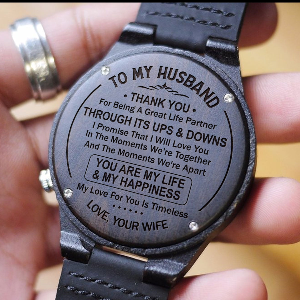 My Love For You Is Timeless - Personalized Wood Watch