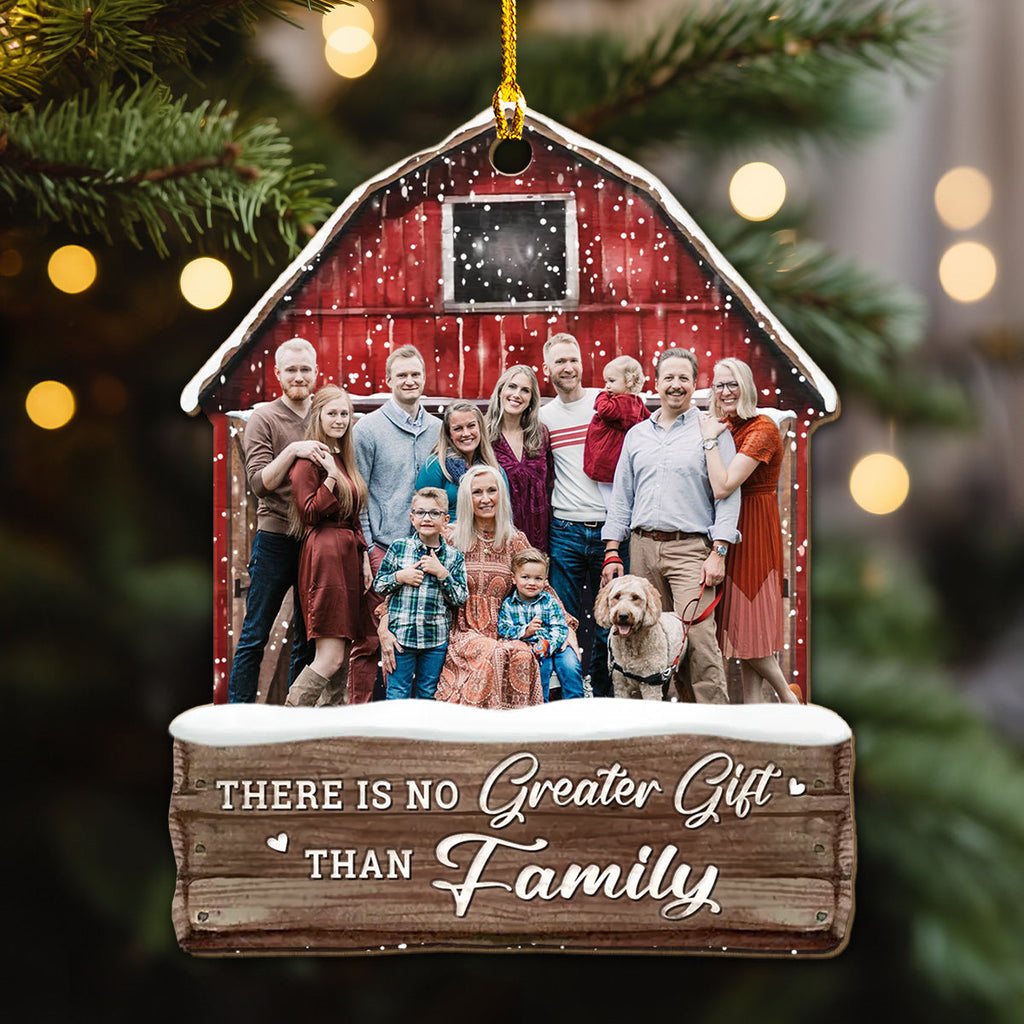 Custom Photo Family Ornament, Christmas Gift for Family Members • Enjoy The Christmas Season Together - Personalized Wood Ornament