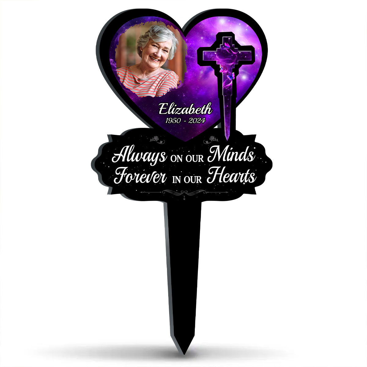 Forever In Our Hearts - Personalized Acrylic Garden Stake