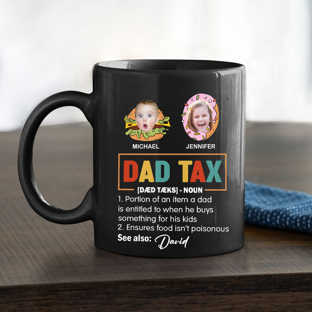 Custom Photo Father's Day, Special Gift for Dad & Grandpa • Dad Taste Test Definition - Personalized Coffee Mug