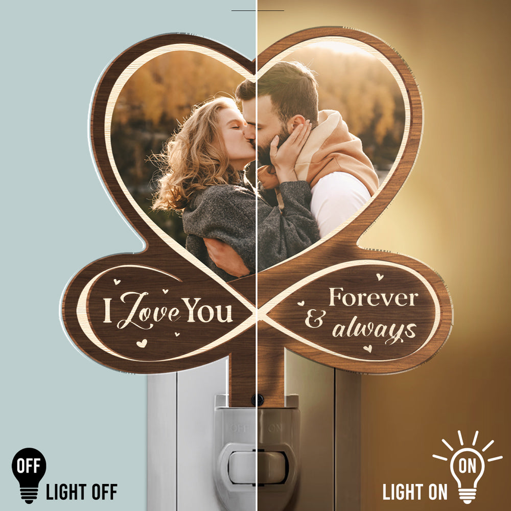Custom Photo Led Light Gift, Family Keepsake • Drive Safe - Personalized Wood And Acrylic Night Light