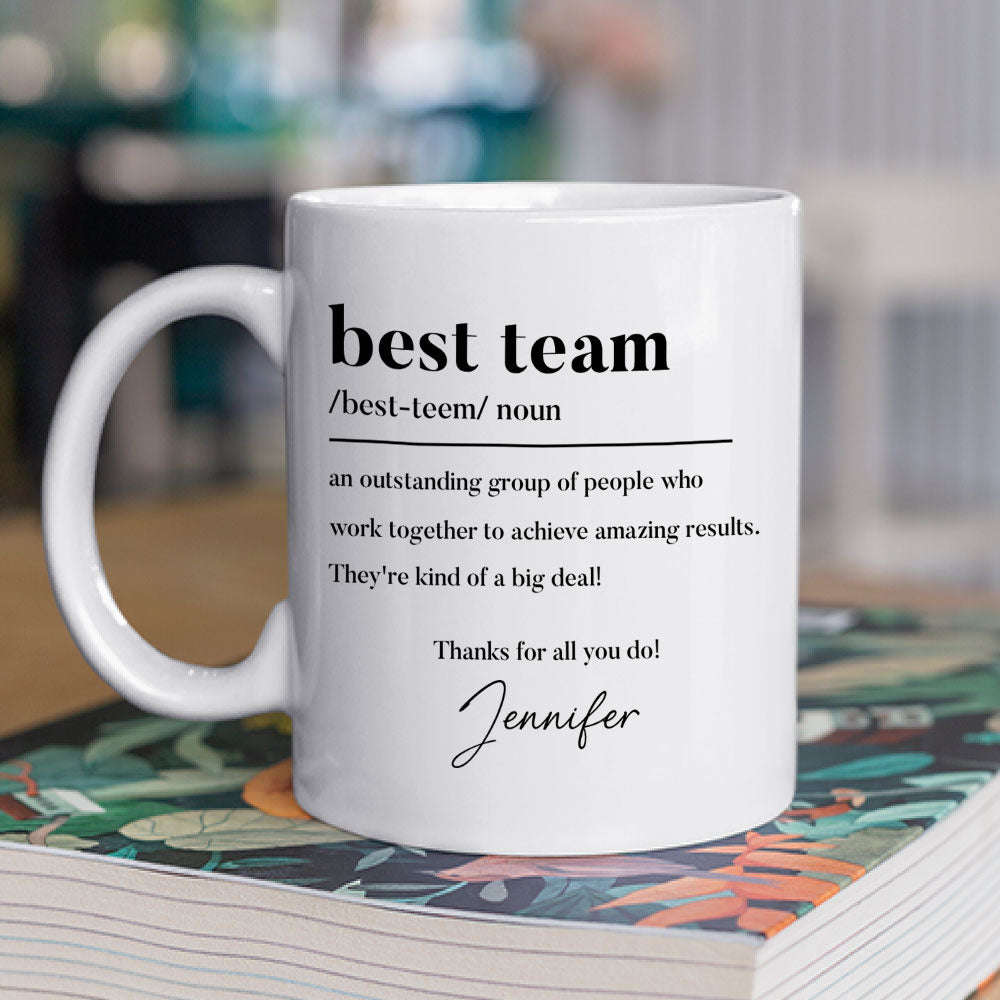 Custom Coworker, Christmas & Birthday Team Appreciation Gift • Thanks For All You Do My Team - Personalized Coffee Mug