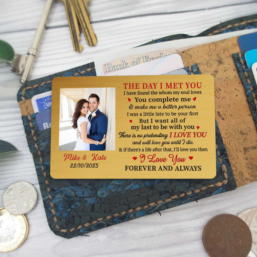 The Day I Met You - Personalized Wallet Card