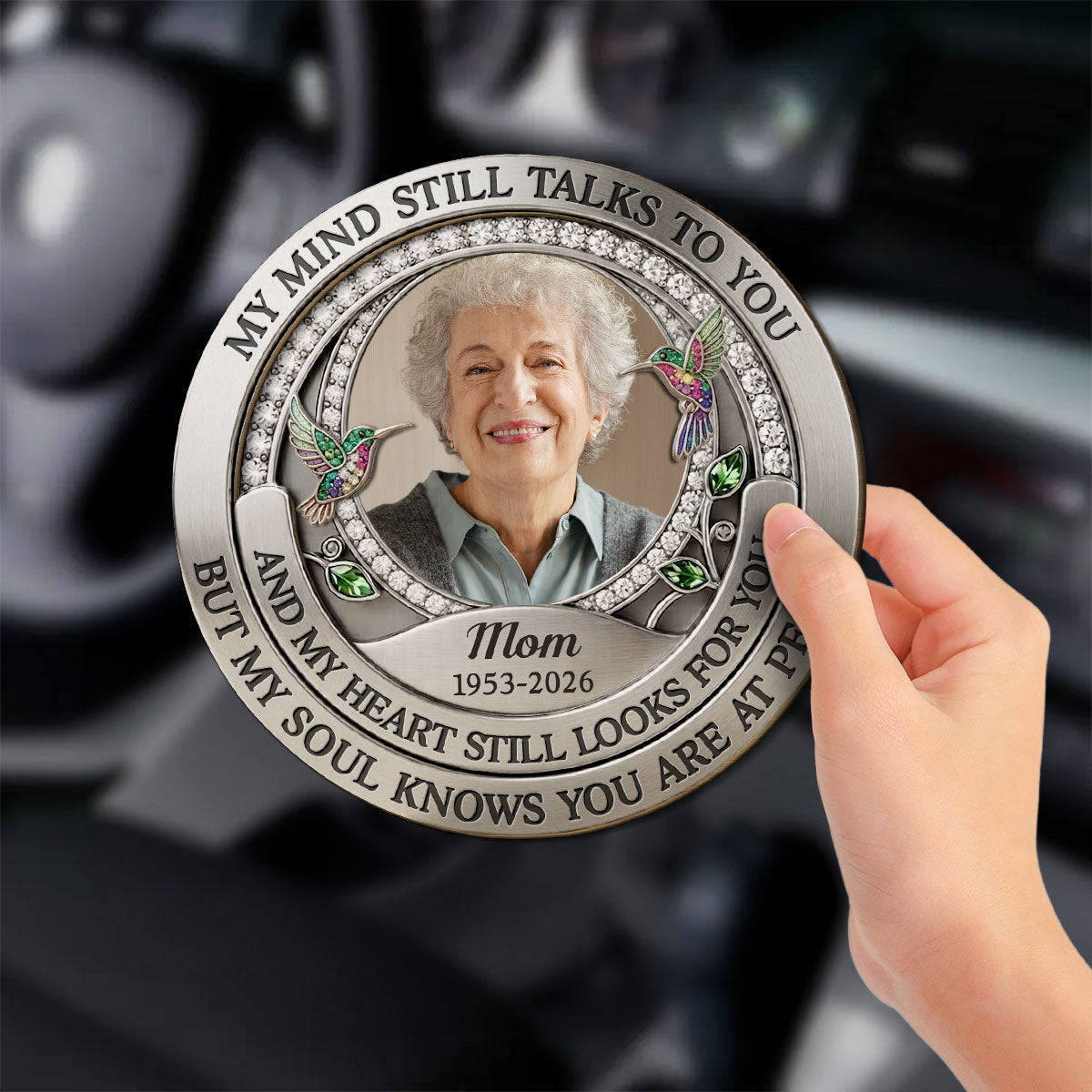My Mind Still Talk To You - Personalized Car Visor Clip