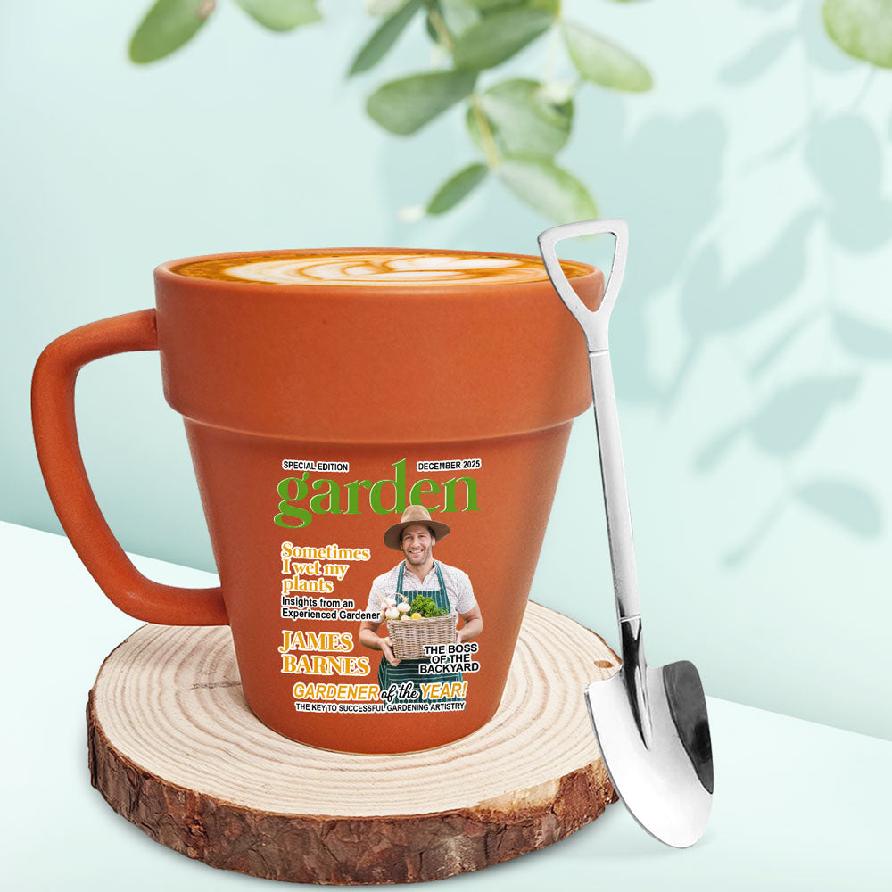 Custom Photo Christmas & Birthday Keepsake Gift • Official Plant Whisperer - Personalized Plant Pot Mug