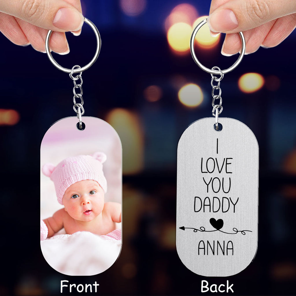 Love You Daddy - Personalized 2 Sides Acrylic Keychain