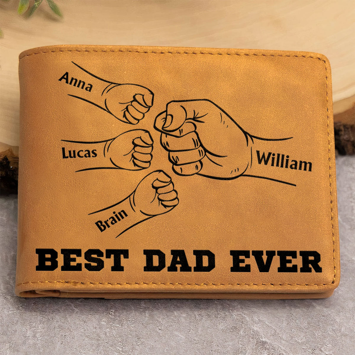Love You Every Day - Personalized Men Leather Wallet