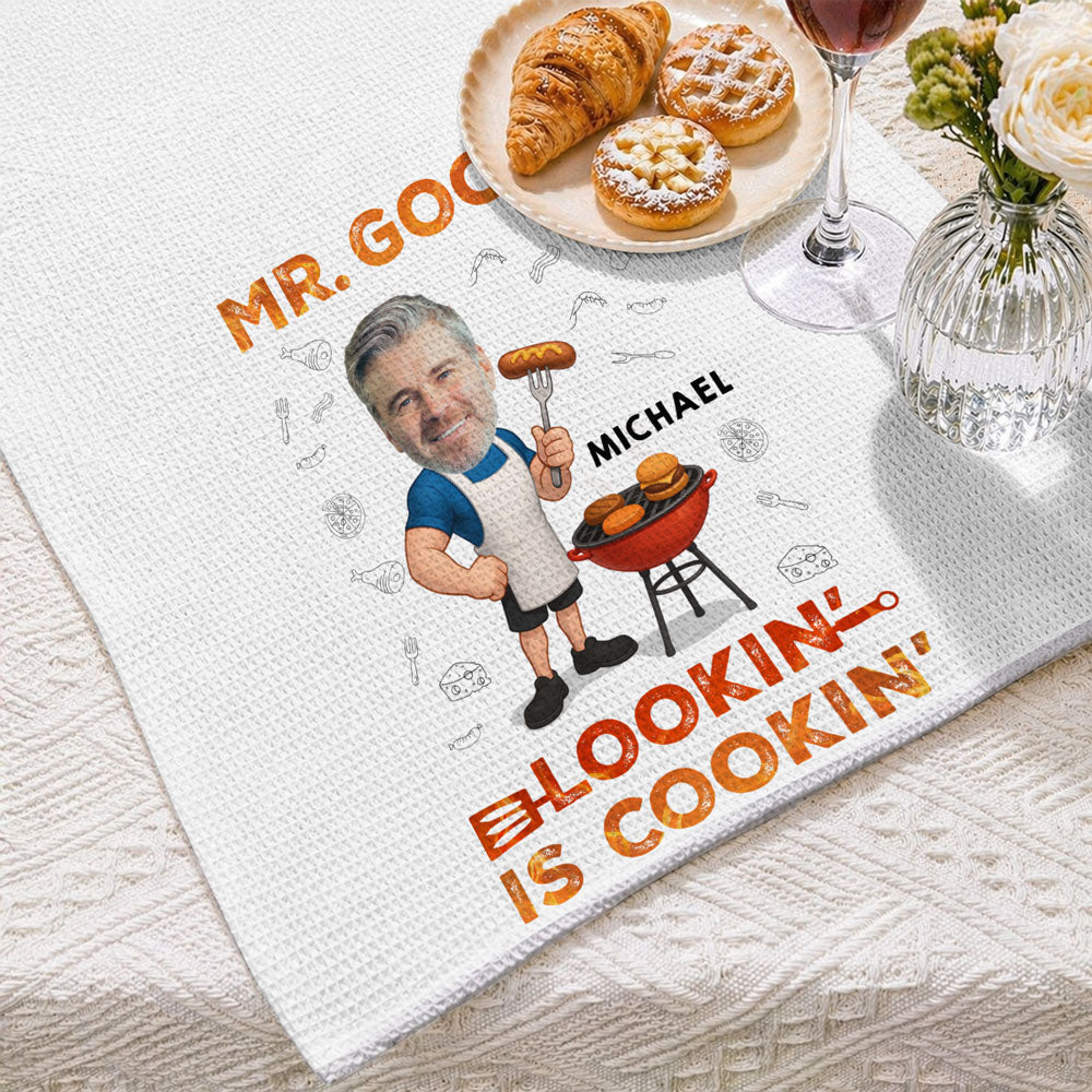 Custom Grilling BBQ Kitchen Towel, Father's Day Birthday Gift For Dad Father • Grillliant Dad - Personalized Kitchen Towel