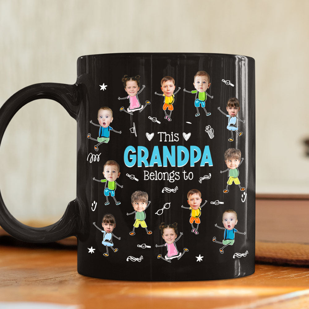 Custom Photo Father's Day, Special Gift for Dad & Grandpa • Grandpa This Belongs - Personalized Coffee Mug