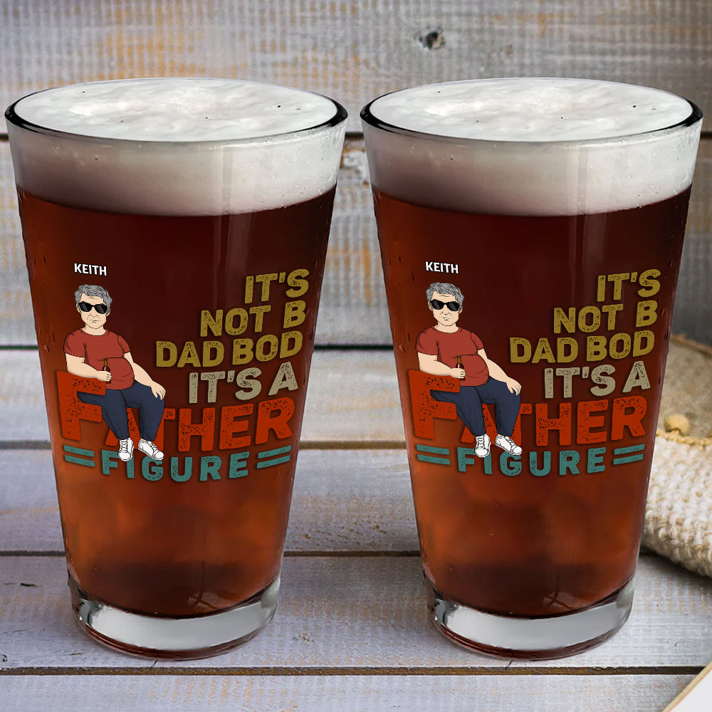 It Is A Father Figure - Personalized Beer Glass